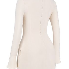 Mahalia Vintage Cream Mini Dress - Image 3