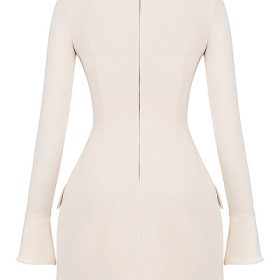 Mahalia Vintage Cream Mini Dress - Image 4
