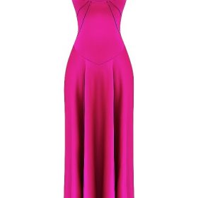 Anabella Fuchsia Lace Up Maxi Dress - Image 2