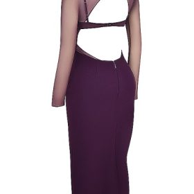Safiya Black Grape Maxi Dress - Image 3