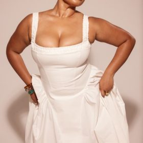 Dorothy White Cotton Midi Sundress