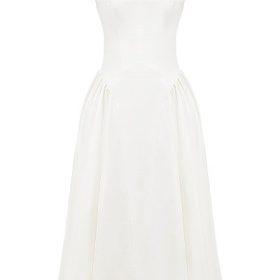 Dorothy White Cotton Midi Sundress - Image 2