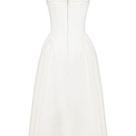 Dorothy White Cotton Midi Sundress - Image 4