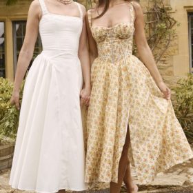 Dorothy White Cotton Midi Sundress - Image 13