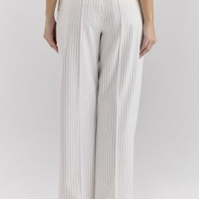 Hayden White Pinstripe High Waist Tailored Trousers