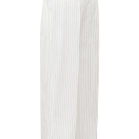 Hayden White Pinstripe High Waist Tailored Trousers - Image 3
