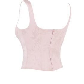Rafa Pink Floral Satin Longline Corset - Image 3