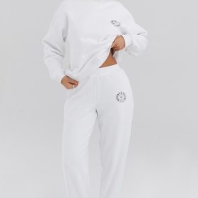 Coast White Fleece Back Jogging Trousers - Image 5