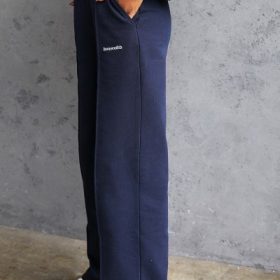 Sky Navy Fleece Back Jogging Trousers