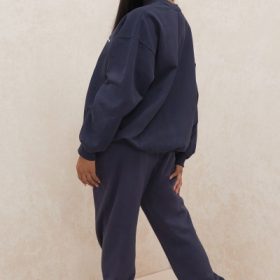 Sky Navy Fleece Back Jogging Trousers - Image 10
