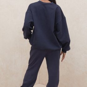 Sky Navy Fleece Back Jogging Trousers - Image 11