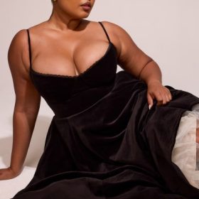 Mademoiselle Black Velvet Tulle Midi Dress + Bolero - Image 4