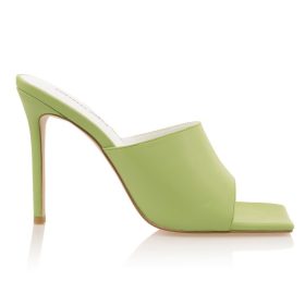 Dream SceneMistress Rocks  Lime Square Toe Mules - Image 2