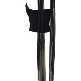 Hallie Black Strapless Corset with Neck Scarf - Image 3