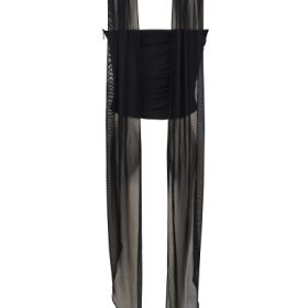 Hallie Black Strapless Corset with Neck Scarf - Image 4