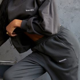 Sky Charcoal Fleece Back Jogging Trousers