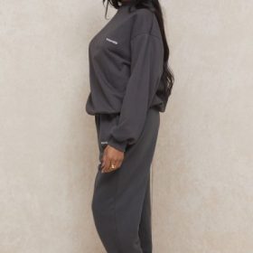 Sky Charcoal Fleece Back Jogging Trousers - Image 10