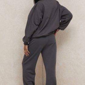 Sky Charcoal Fleece Back Jogging Trousers - Image 11