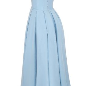 Audrey Tuscan Blue Strapless Midi Sundress - Image 3