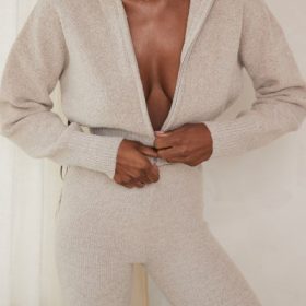 Blaise Opal Marl Knit Cropped Cardigan