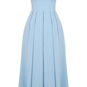 Audrey Tuscan Blue Strapless Midi Sundress - Image 2
