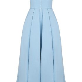 Audrey Tuscan Blue Strapless Midi Sundress - Image 4