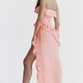 Sarina Apricot Ruffle Maxi Dress - Image 12