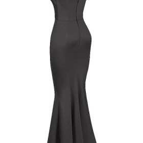 Violette Shadow Satin Fishtail Gown - Image 3