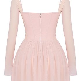 Vivi Soft Peach Corset Mini Dress - Image 4