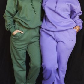 Sky Moss Fleece Back Jogging Trousers