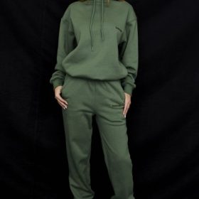 Sky Moss Fleece Back Jogging Trousers - Image 5