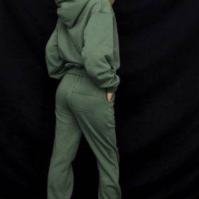 Sky Moss Fleece Back Jogging Trousers - Image 8