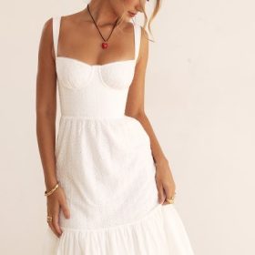 Elia White Broderie Anglaise Midi Sundress