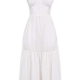 Elia White Broderie Anglaise Midi Sundress - Image 2