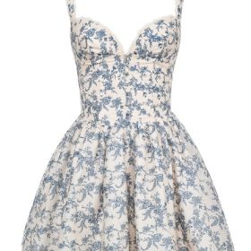 Brigitte English Porcelain Print Corset Mini Dress - Image 2
