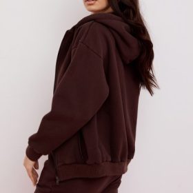 Storm Chocolate Zip Through Hoodie