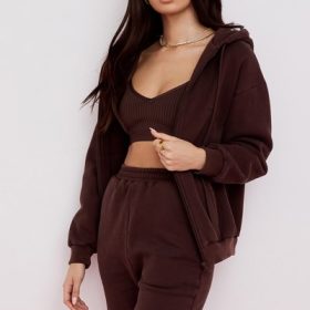 Storm Chocolate Zip Through Hoodie - Image 5