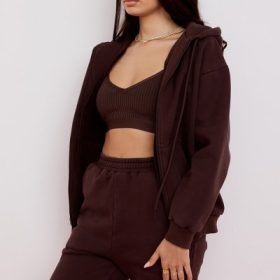 Storm Chocolate Zip Through Hoodie - Image 12