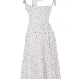 Alicia White Floral Midi Sundress - Image 3