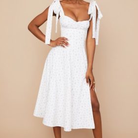 Alicia White Floral Midi Sundress - Image 9