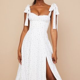 Alicia White Floral Midi Sundress - Image 11