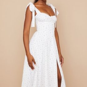 Alicia White Floral Midi Sundress - Image 13