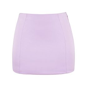 Elodie Orchid Satin Mini Skirt - Image 2