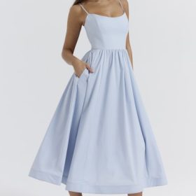 Lolita Soft Blue Corset Sundress - Image 10