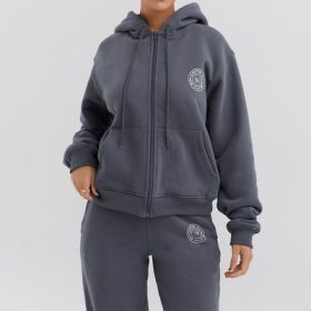 Mirage Slate Zip Through Hoodie - Image 9