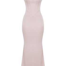Olivette Crystal Satin Corset Maxi Dress - Image 2
