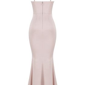 Olivette Crystal Satin Corset Maxi Dress - Image 4