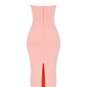 Gianina Sorbet Crepe Halter Maxi Dress - Image 4