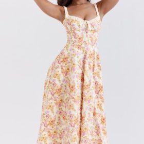 Sabrina Ivory Print Bustier Sundress - Image 5