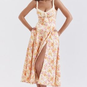 Sabrina Ivory Print Bustier Sundress - Image 7